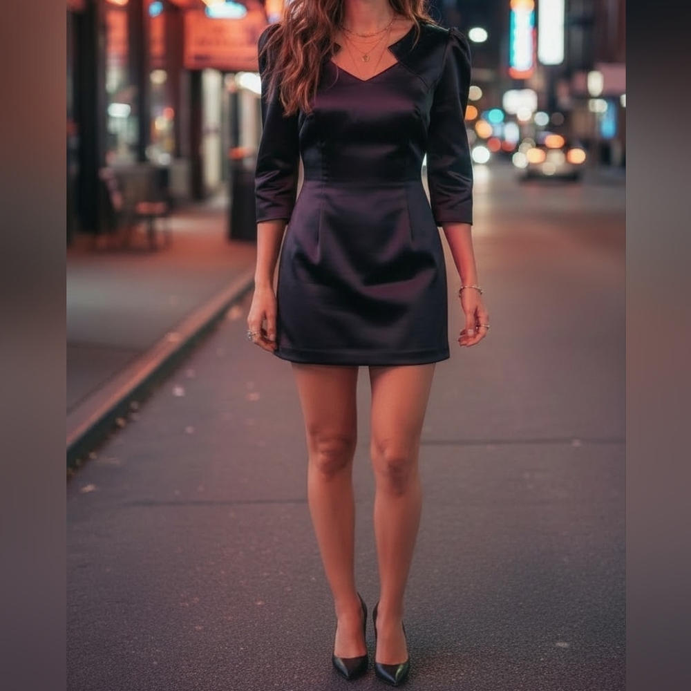 black classy Charlotte russe party mini dress